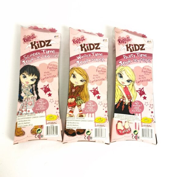 Bratz Kidz Doll Clothing Lot 3 Outfit Paks School Winter and Party Time New - Picture 2 of 5